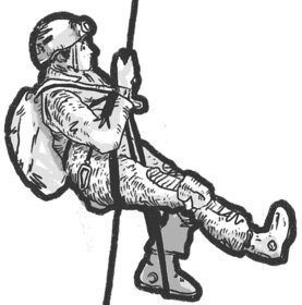Höhlenkletterin