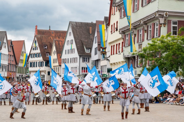 Blasmusiker beim Schützenfest in Biberach